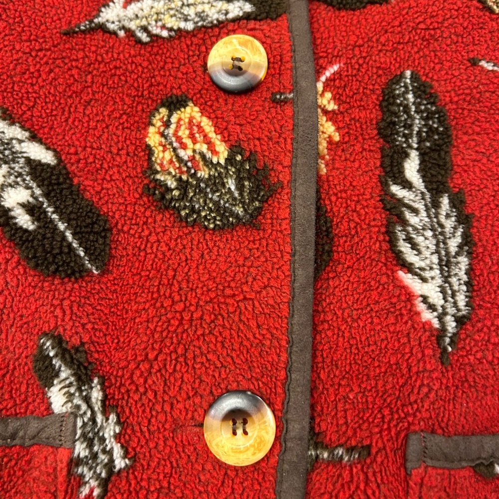Tsunami Indigenous Collection Vintage Women's Feather Fleece Jacket XL Canadian - Picture 5 of 10